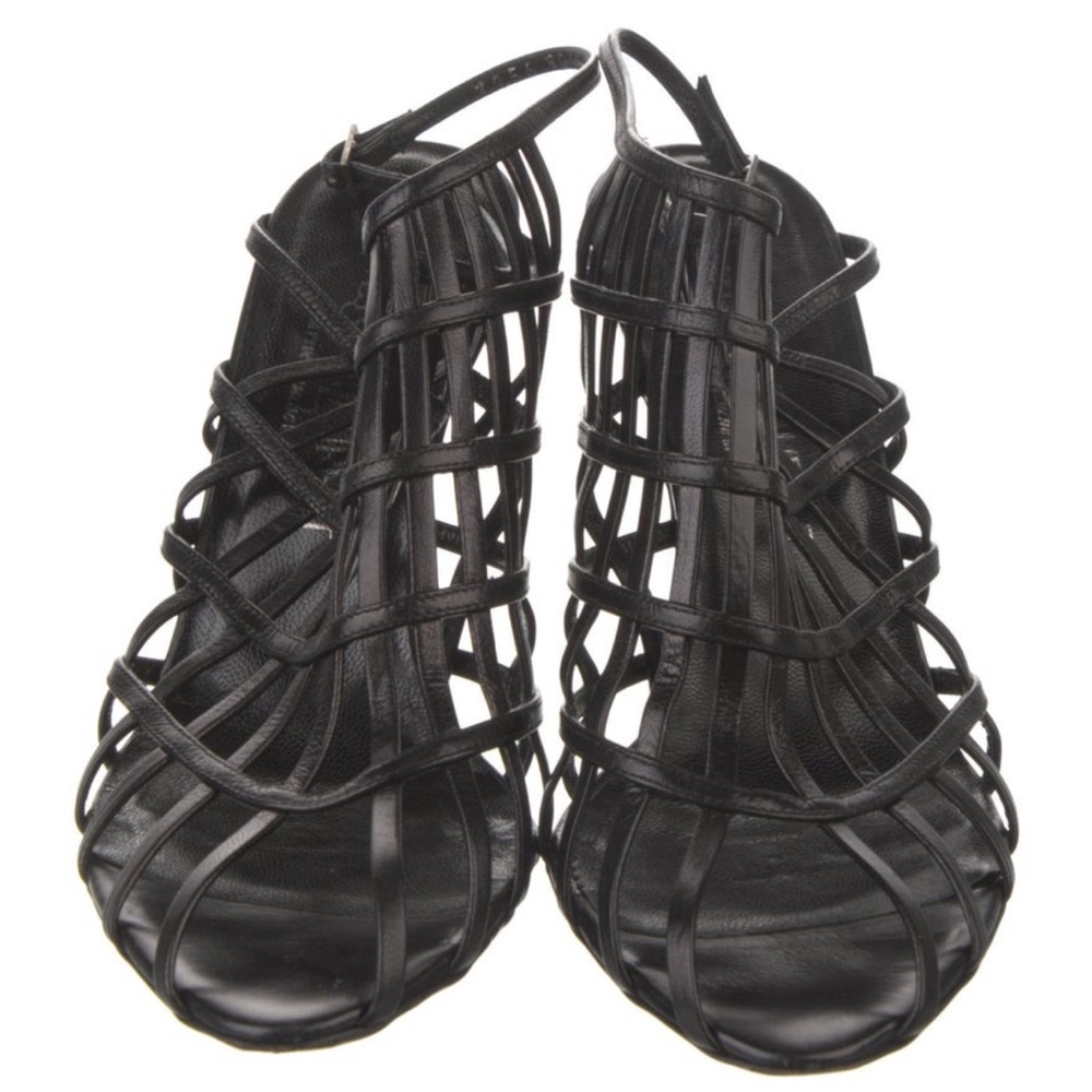 YSL Saint Laurent 2009 Mesh Cage Sandal Pumps 38 - Picture 4 of 6